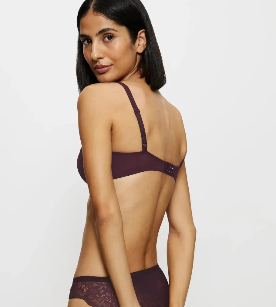 Fuller Cups|Underwired Bras>Triumph AMOURETTE CHARM Burgundy