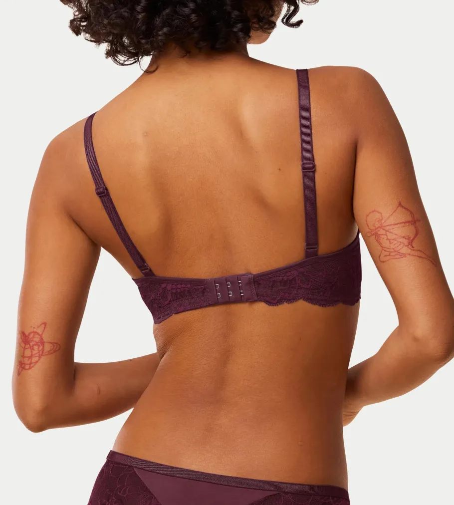 Fuller Cups|Underwired Bras>Triumph AMOURETTE CHARM Burgundy