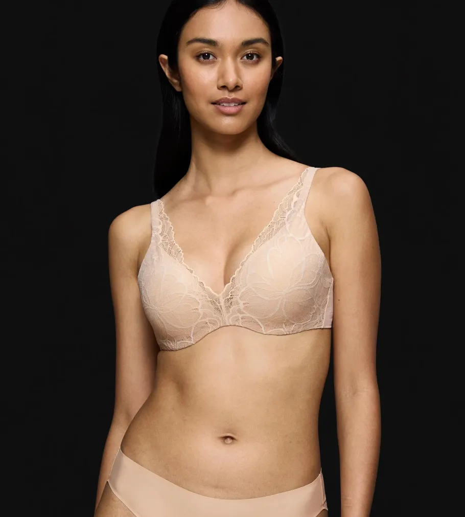 Underwired Bras|Padded Bras>Triumph BODY MAKE-UP ILLUSION LACE NudeBeige
