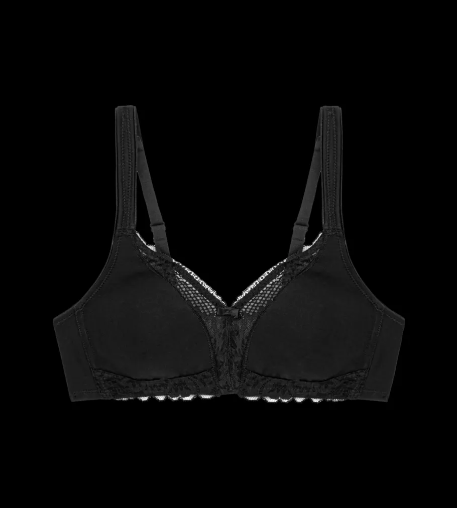 Fuller Cups|Non-wired Bras>Triumph MODERN LACE+COTTON Black