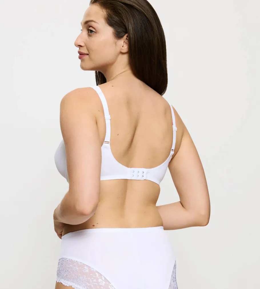 Fuller Cups|Underwired Bras>Triumph MODERN LACE+COTTON White