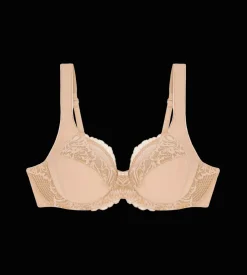 Fuller Cups|Underwired Bras>Triumph MODERN LACE+COTTON NeutralBeige