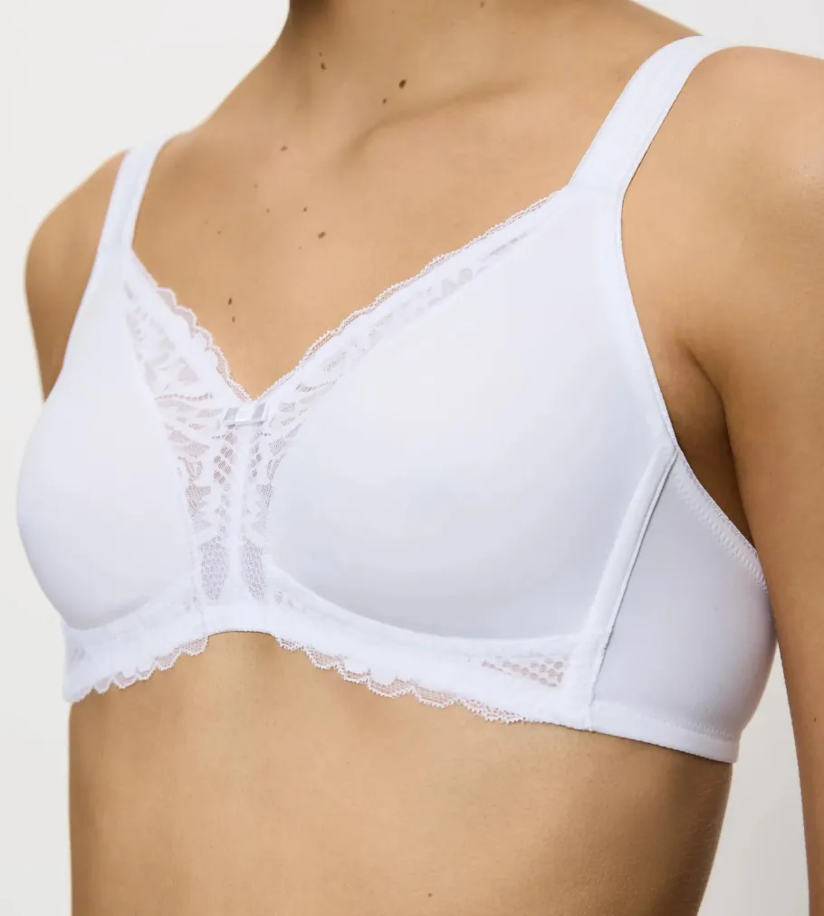 Fuller Cups|Non-wired Bras>Triumph MODERN LACE+COTTON White