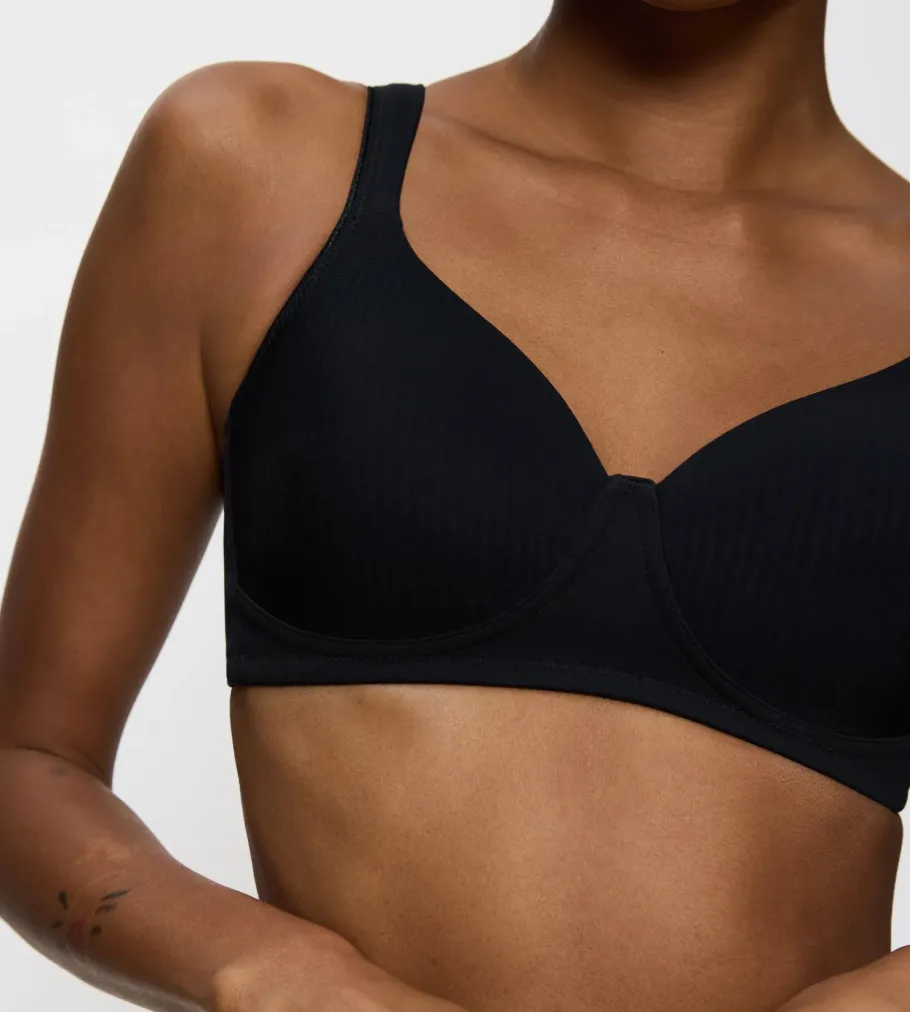 Non-wired Bras|Padded Bras>Triumph MODERN SOFT+COTTON Black