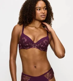 Fuller Cups|Underwired Bras>Triumph O - SEXY ANGEL SPOTLIGHT Aubergine