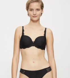 Fuller Cups|Underwired Bras>Triumph PEONY FLORALE Black