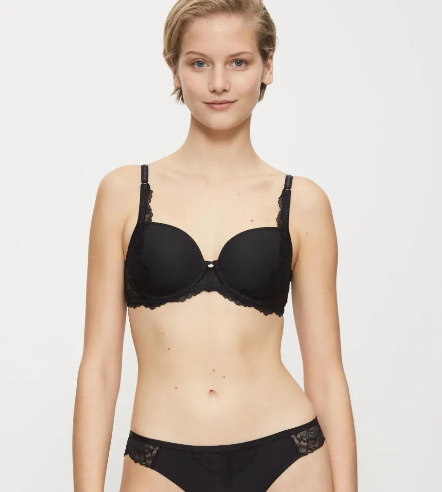 Fuller Cups|Underwired Bras>Triumph PEONY FLORALE Black