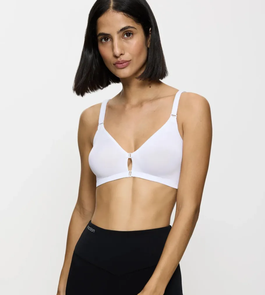 Non-wired Bras|Unpadded Bras>Triumph TRIACTION FITNESS White