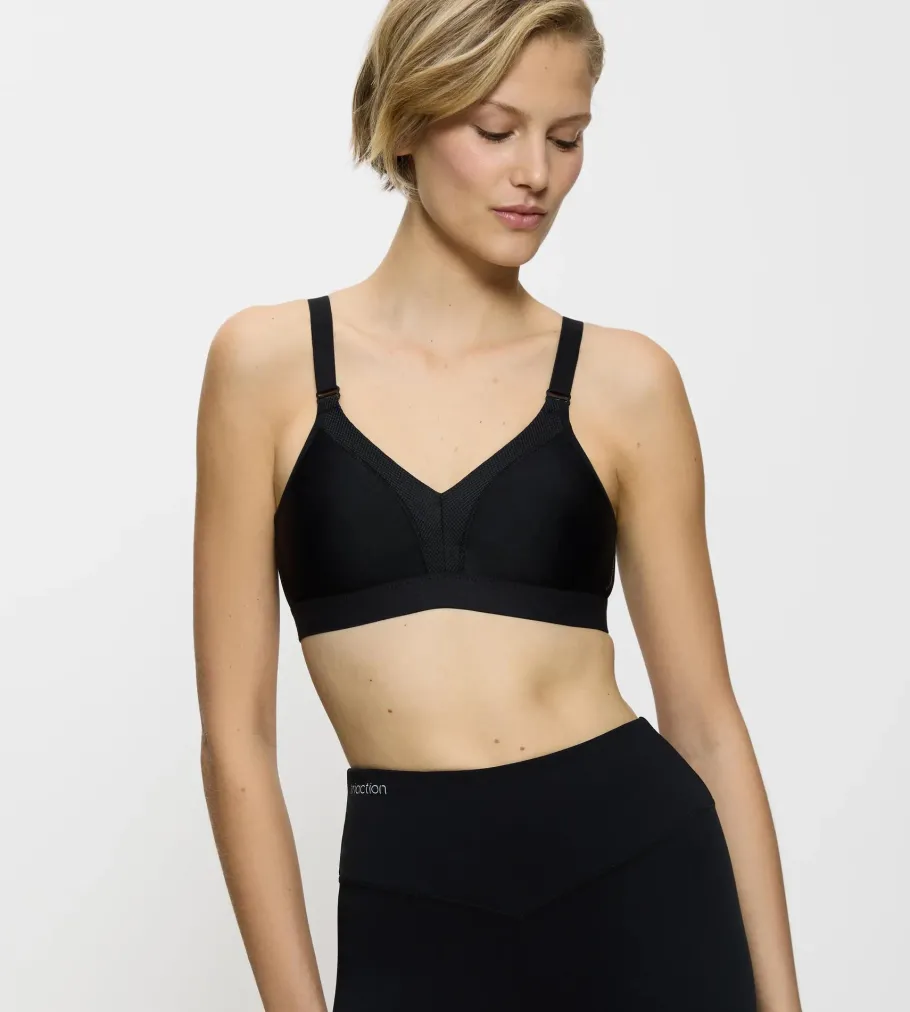 Fuller Cups|Non-wired Bras>Triumph TRIACTION WELLNESS Black