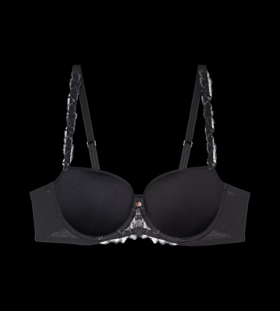Fuller Cups|Underwired Bras>Triumph WILD AZALEA FLORALE Black