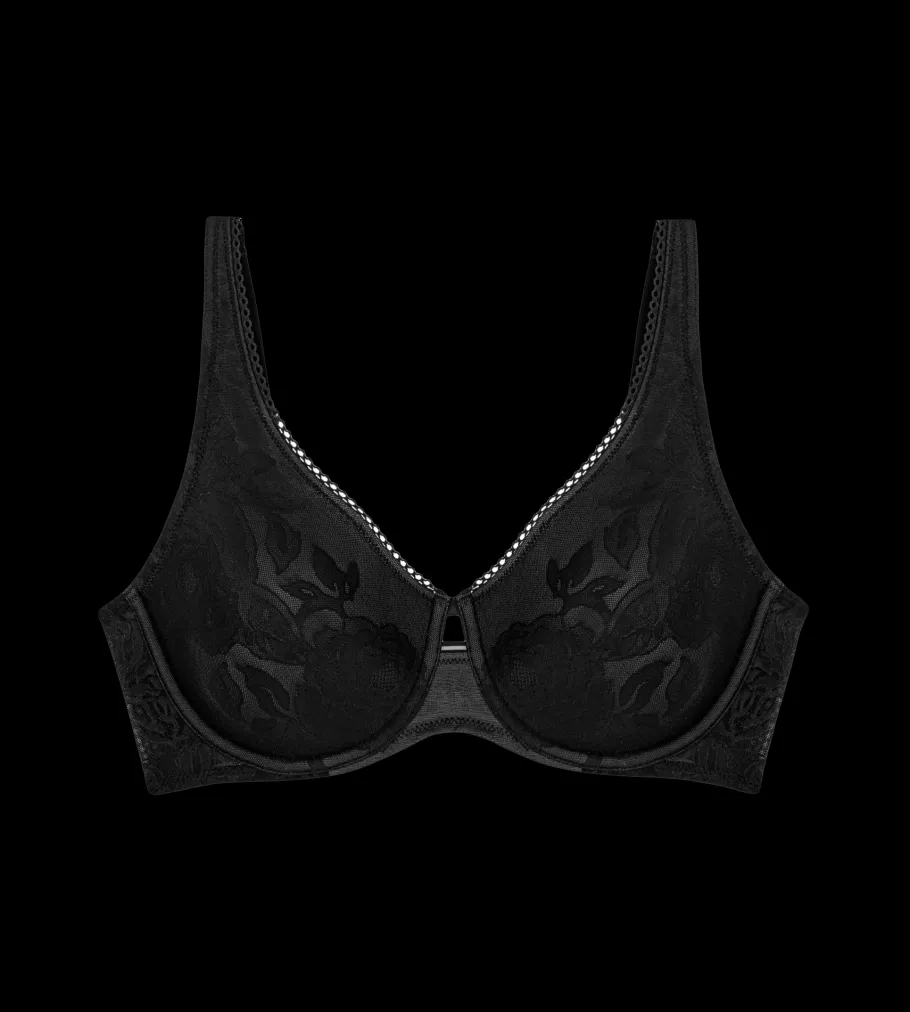 Minimizer Bras|Fuller Cups>Triumph WILD ROSE SENSATION Black